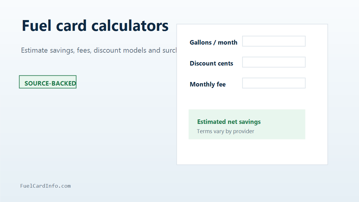 Illustration of a browser-based calculator comparing cost-plus and fixed-discount fuel pricing.